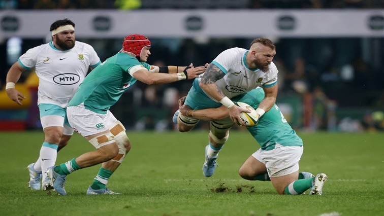 South Africa's RG Snyma in action with Ireland's Josh van der Flier.