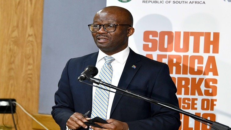 Former National Treasury Director-General Dondo Mogajane speaks at a government function.