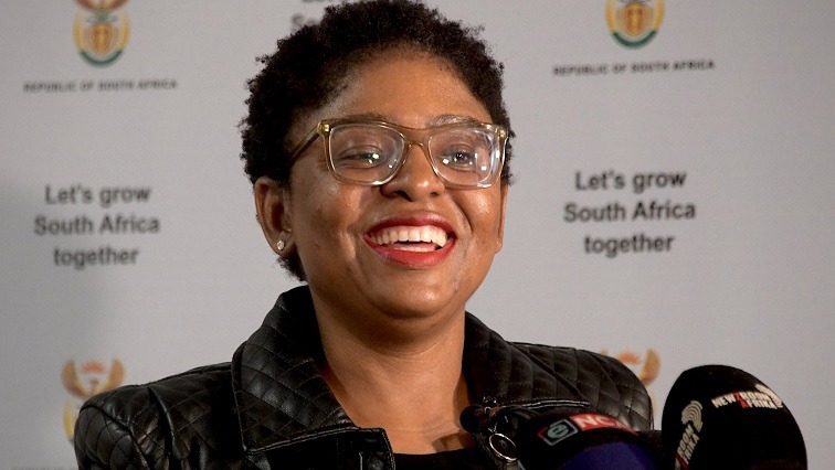 Minister in the Presidency, Khumbudzo Ntshavheni briefs the media